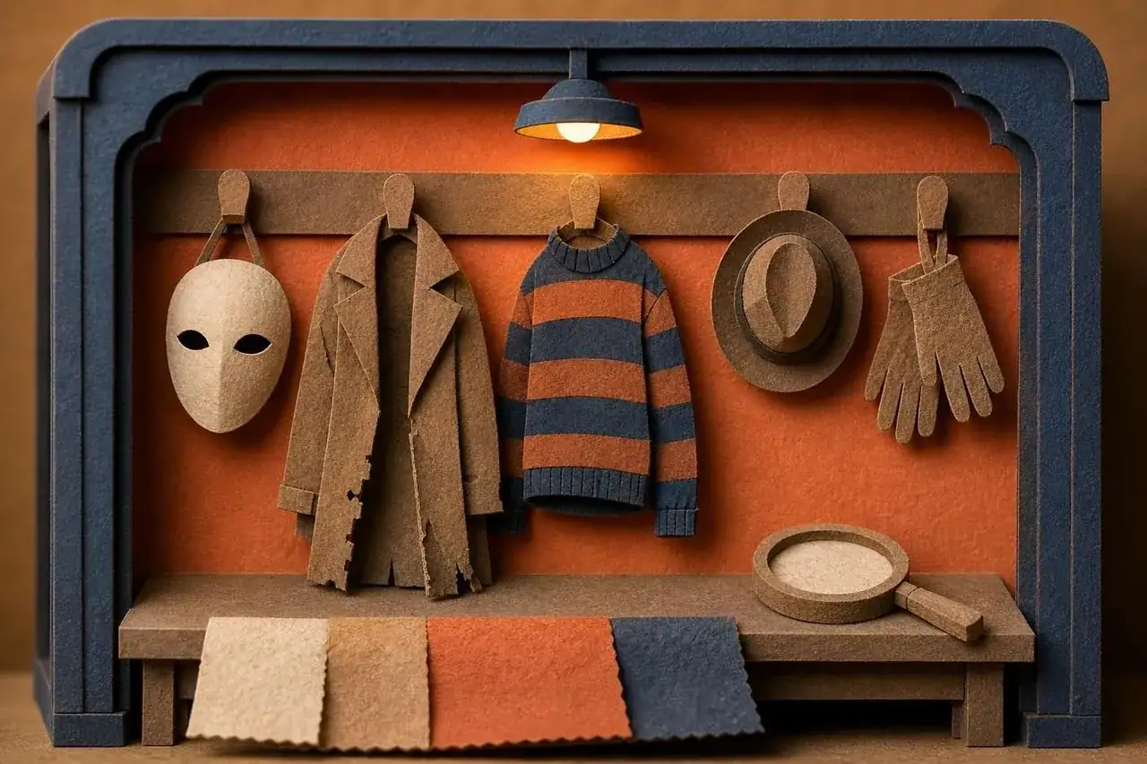 The visual building blocks of a horror villain design.