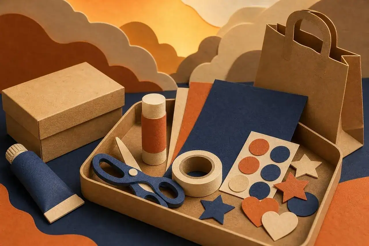 A kid-friendly no-sew craft supply set.