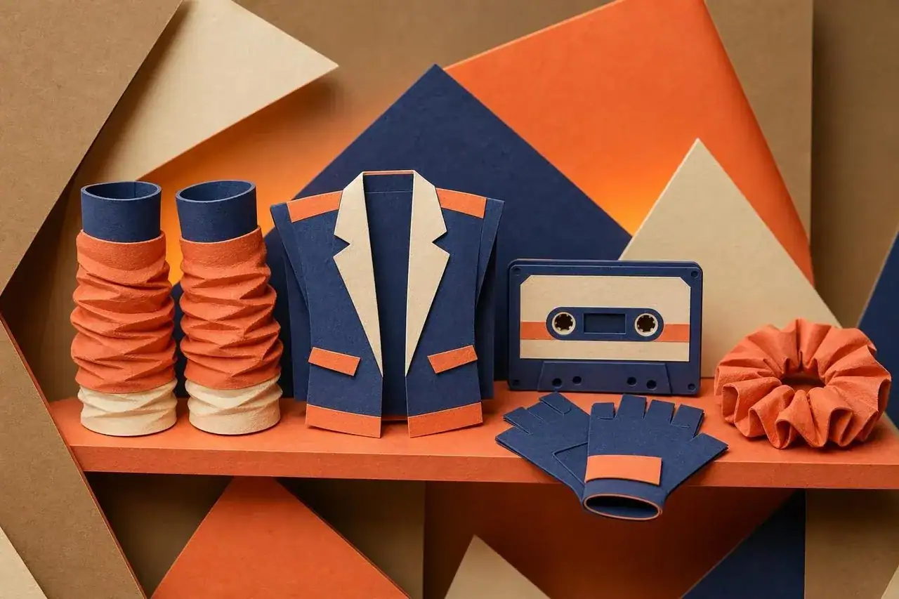 Iconic 1980s style objects.
