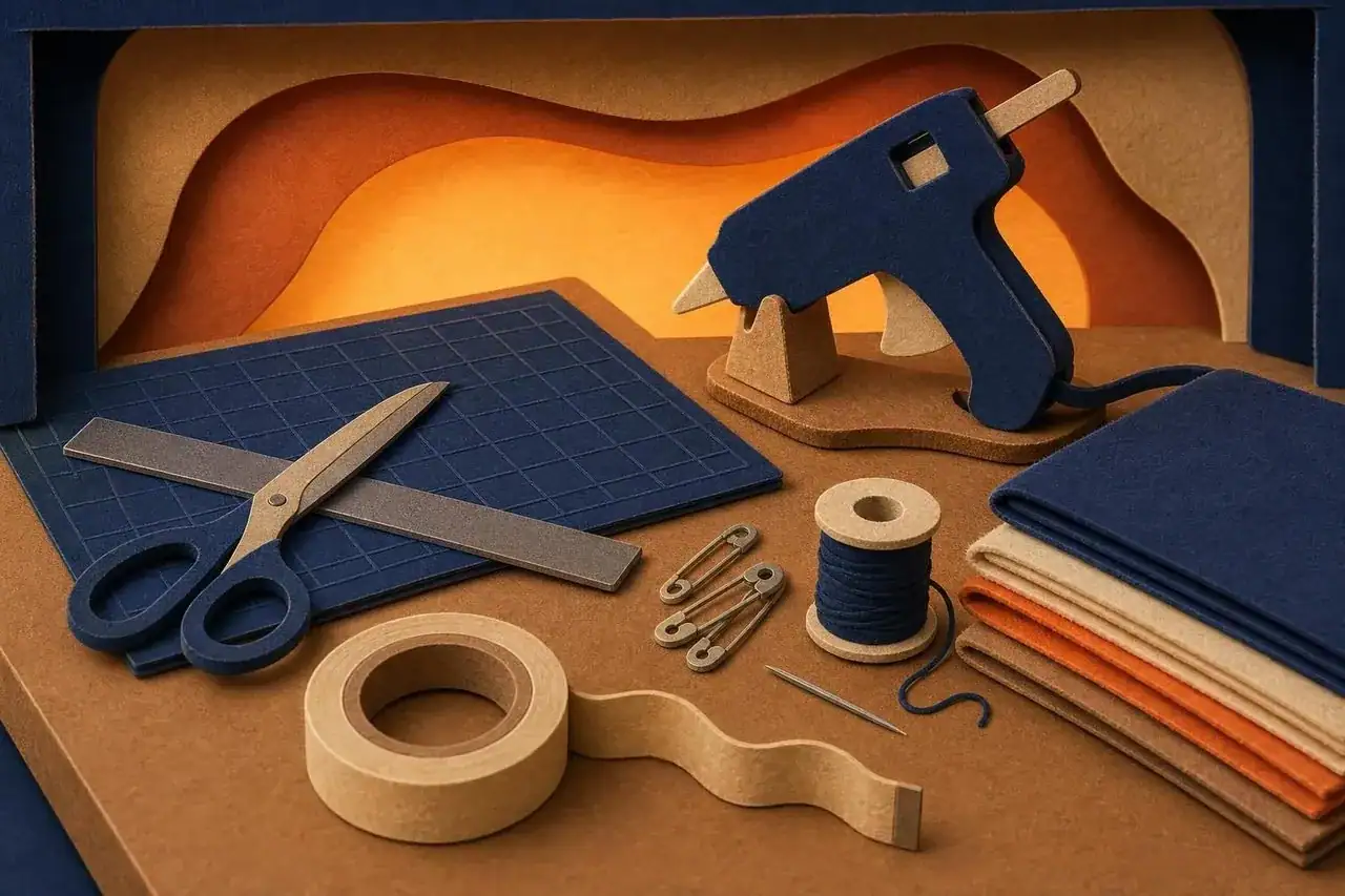 The core tools and supplies for homemade costumes.