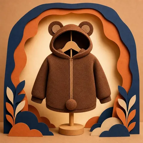 Paper-cut illustration: The bear