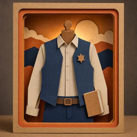 Paper-cut illustration: The deputy