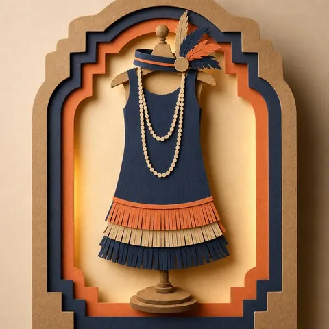 Paper-cut illustration: The flapper