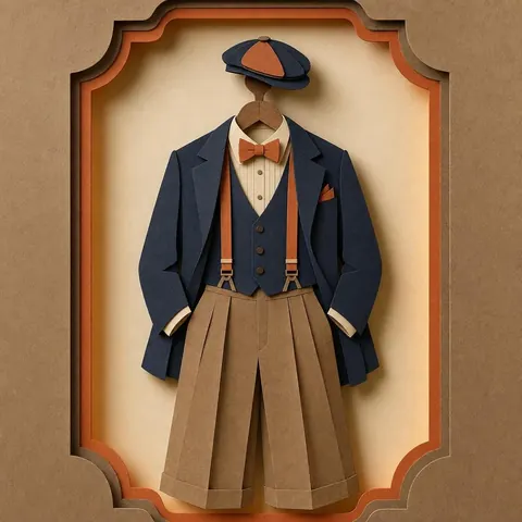 Paper-cut illustration: The jazz-era gentleman