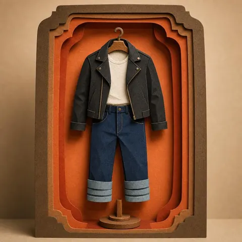 Paper-cut illustration: The greaser