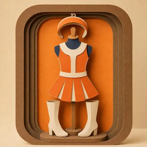 Paper-cut illustration: The go-go dancer