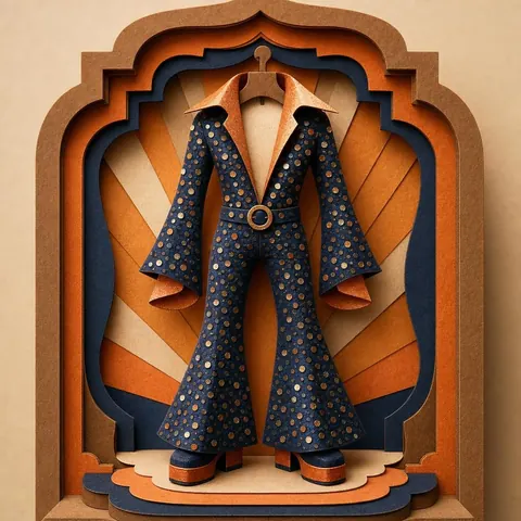 Paper-cut illustration: The disco dancer