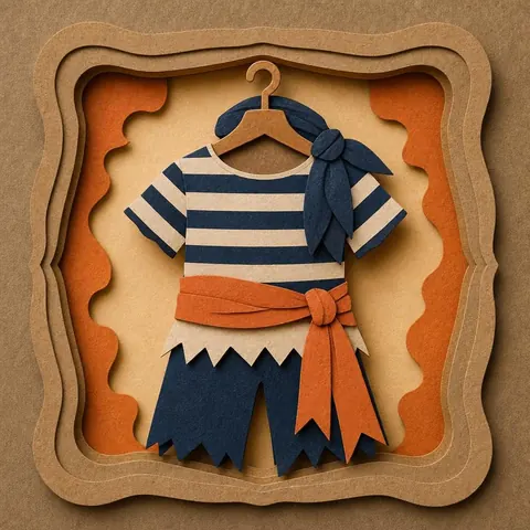 Paper-cut illustration: The five-minute pirate