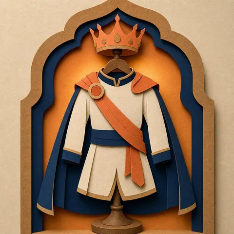 Paper-cut illustration: The prince