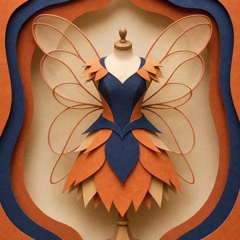 Paper-cut illustration: The fairy