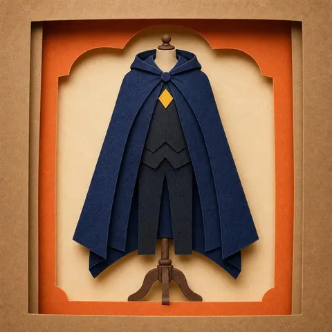 Paper-cut illustration: The dark vigilante