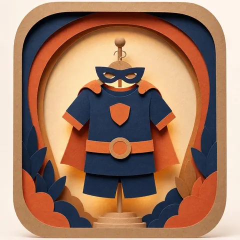 Paper-cut illustration: The sidekick