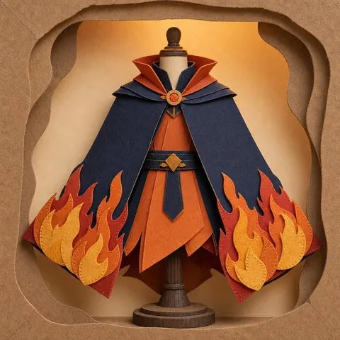 Paper-cut illustration: The fire hero