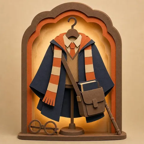 Paper-cut illustration: The apprentice