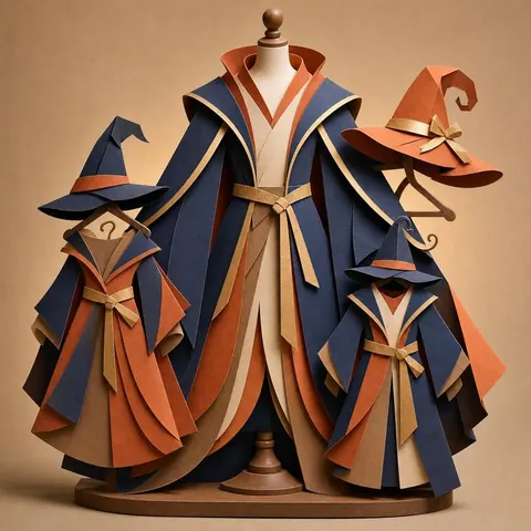 Paper-cut illustration: The family coven