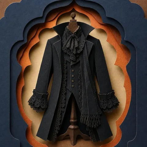 Paper-cut illustration: The gothic vampire