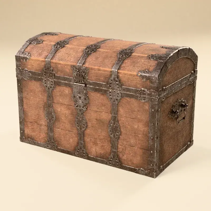 Treasure chest, photographed from every side